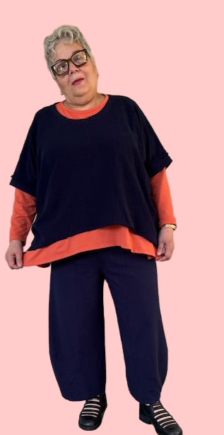 Gerties Eleven Stitch Pullover Vest (Indigo, Red Indigo, or Black)