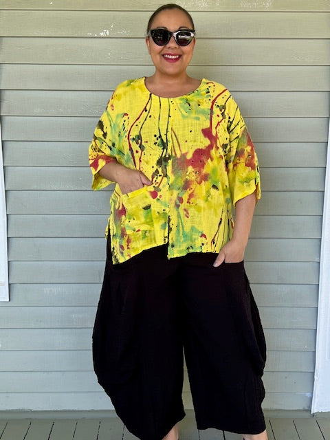 DTH 100% Silk Floral Kimono Jacket