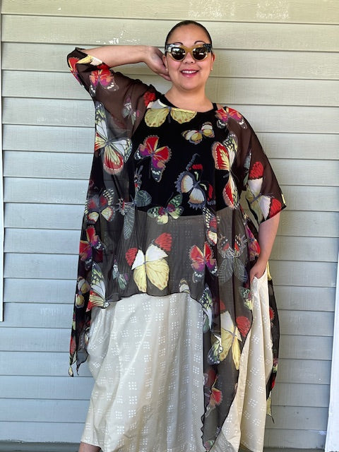 DTH Hi Lo Black Silk Butterfly Overlay