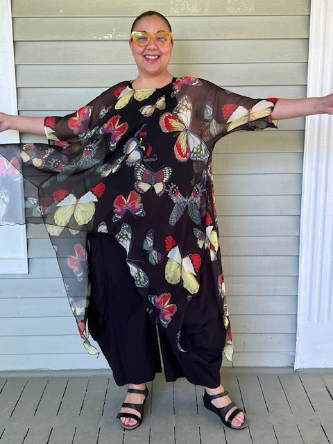 DTH Hi Lo Black Silk Butterfly Overlay