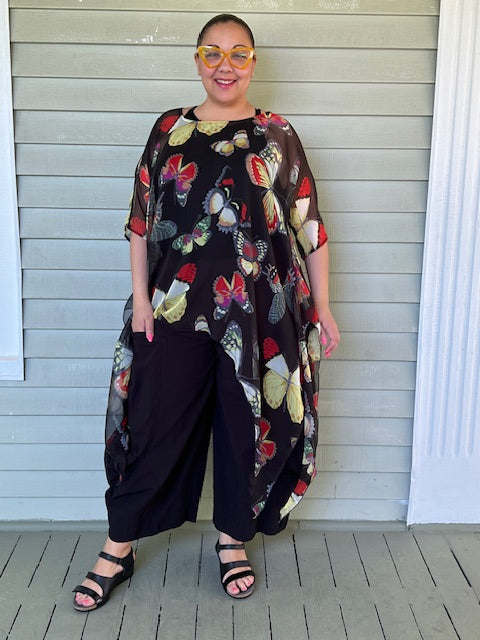 DTH Hi Lo Black Silk Butterfly Overlay
