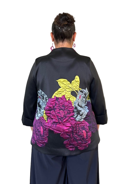 Floral One Button Floral Jacket