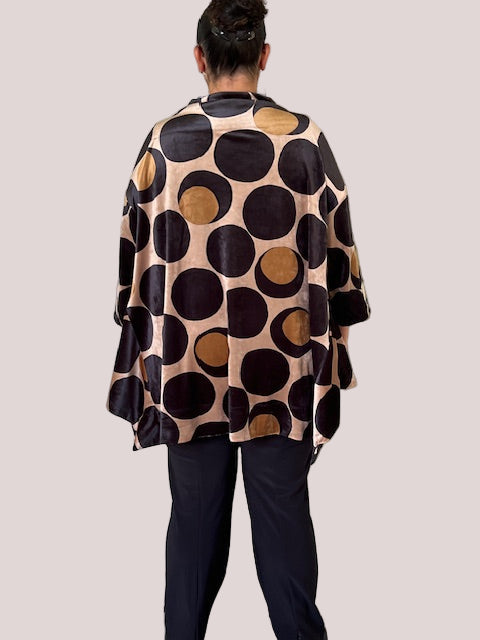 Alembika Oversized Velvet Trapeze Top