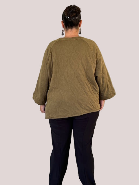 Alembika Urban Spark Crew Neck Top (Khaki)