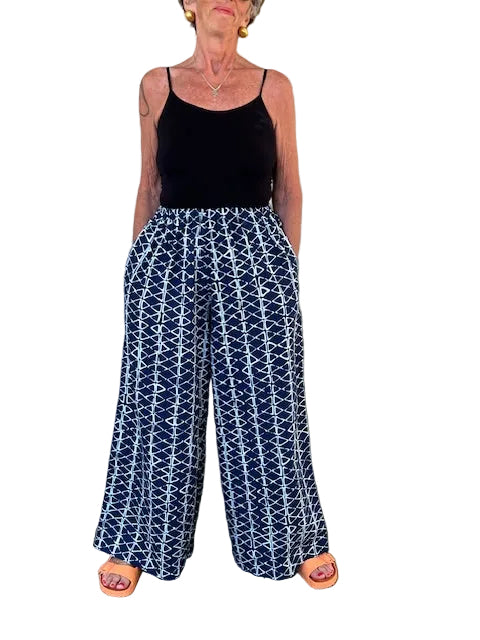 DTH 100% Cotton Wide Leg Triangle Pants