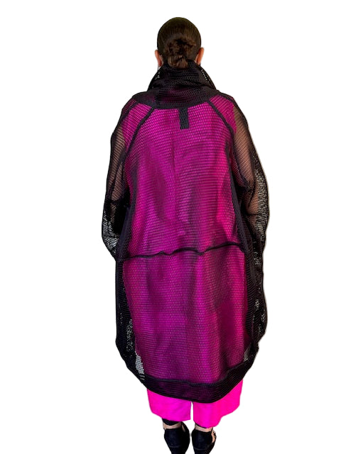 Kedem Irene Black Mesh Coat