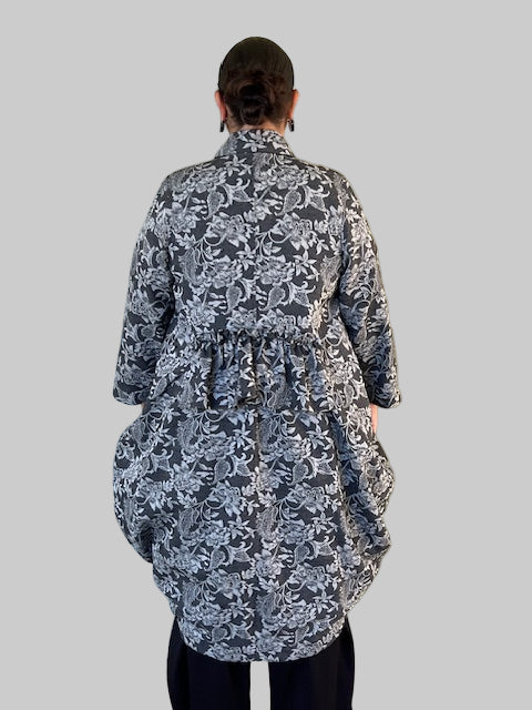 Cheyenne Gray Floral Coat/Dress