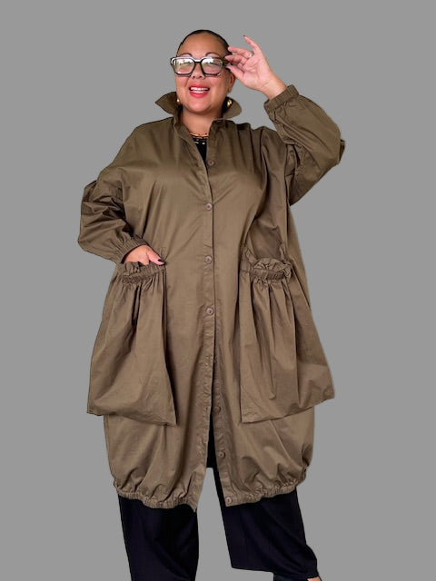 Cheyenne Gathered Jacket/Dress (Forest)