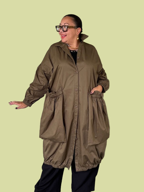 Cheyenne Gathered Jacket/Dress (Forest)