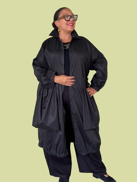 Cheyenne Gathered Jacket/Dress (Black)