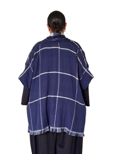 Riya Reversible Plaid Kimono Jacket