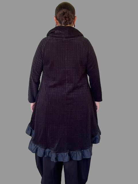 Vanite Couture Black Hi Low Sweater Tunic