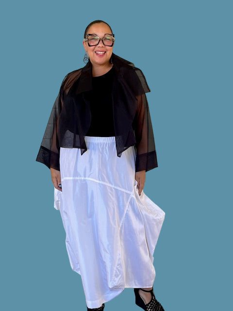 DTH Architect Skirt in 100% Silk Shantung