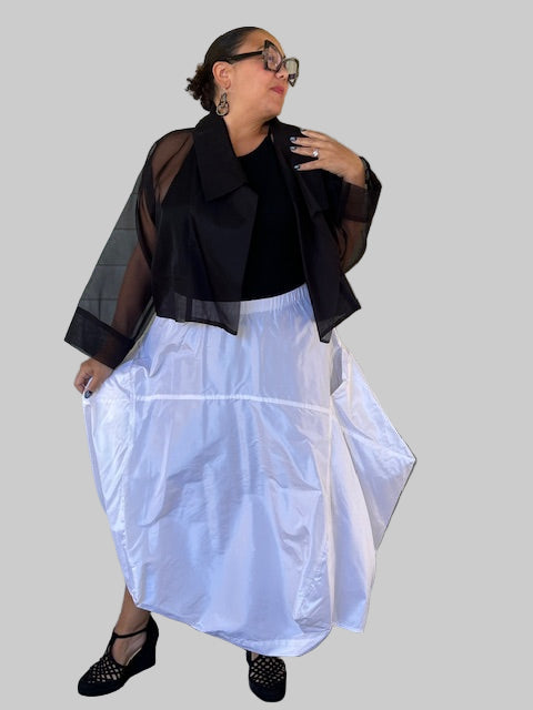 DTH Architect Skirt in 100% Silk Shantung