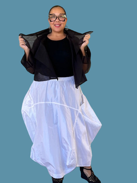 DTH Architect Skirt in 100% Silk Shantung