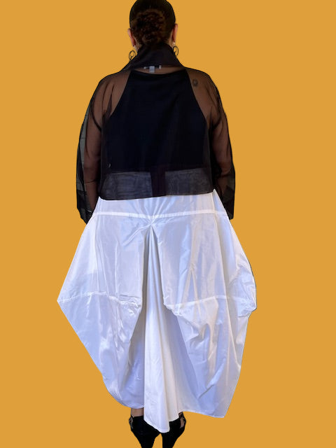 DTH Architect Skirt in 100% Silk Shantung