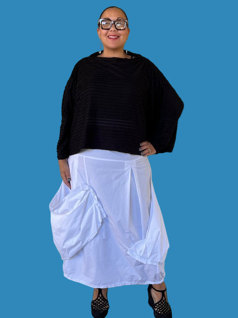 Transparente White Layered Skirt
