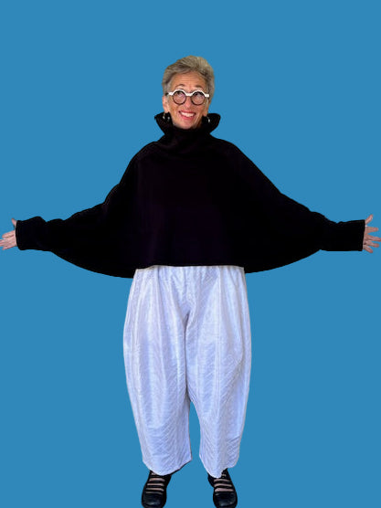 DTH 100% Lattice Silk Seamed Pants