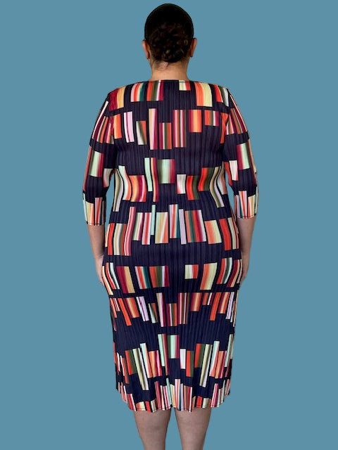 Vanity Couture Checkers Dress (Black/Orange)