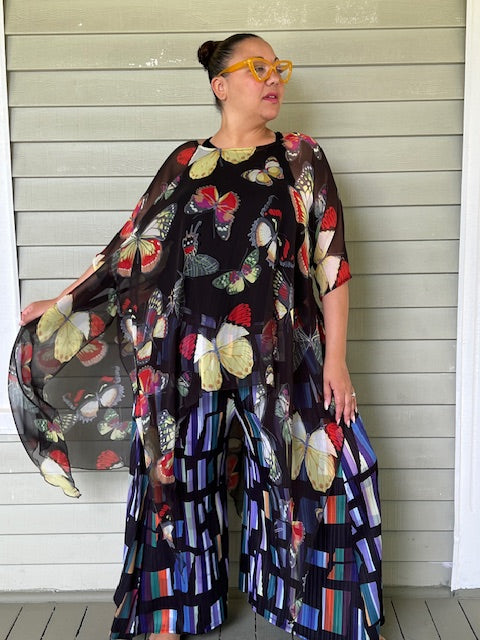DTH Hi Lo Black Silk Butterfly Overlay