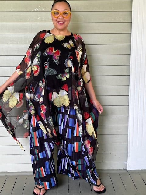 DTH Hi Lo Black Silk Butterfly Overlay