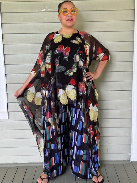 DTH Hi Lo Black Silk Butterfly Overlay