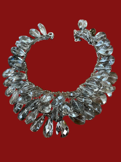 Gray/Black Crystal Choker