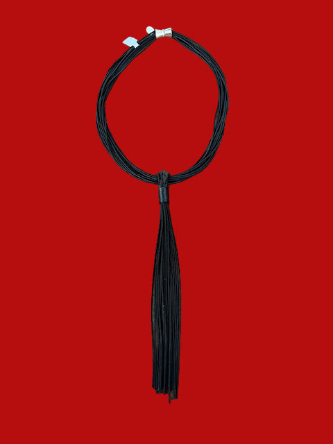 Tasseled Piano Wire Necklace