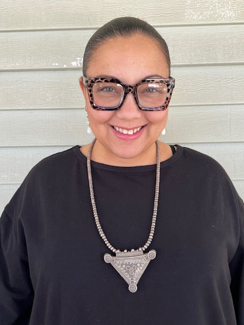 Silver Amulet on Silver Beaded Chain