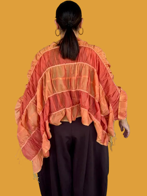 DTH Silk Cotton Poncho (Sherbet)