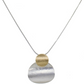 Layered Curved Disc Necklace