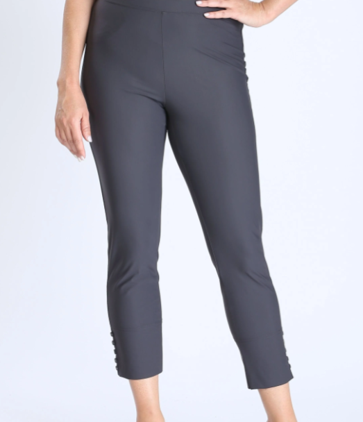 Our Most Popular Leggings Button Hem (Black, Charcoal Gray, Olive, White, Navy, Lime, Mustard)