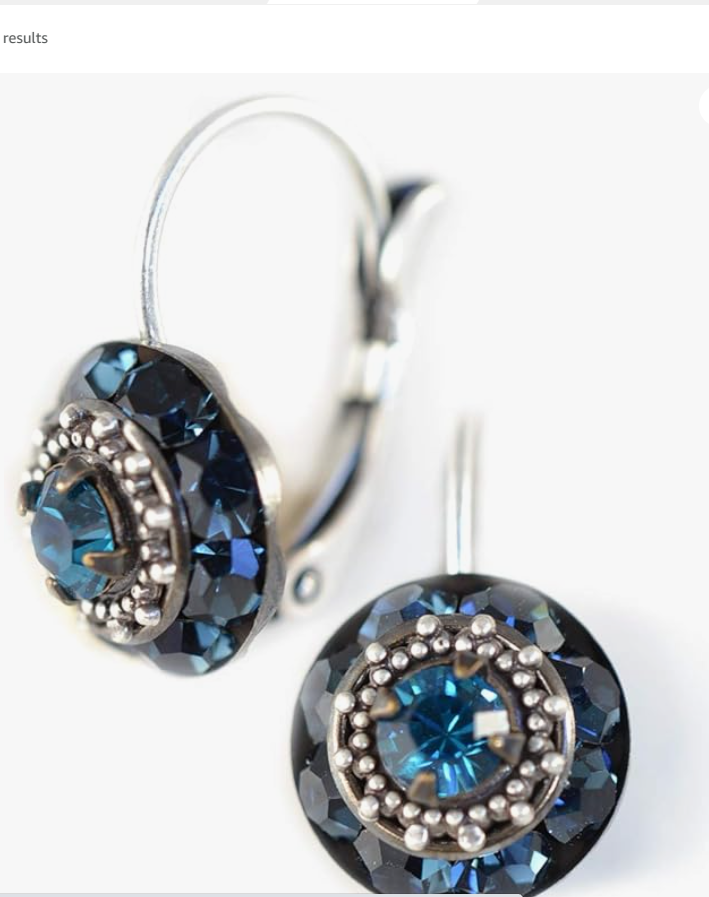 Swarovski Crystal Lever Back Cluster (Montana)