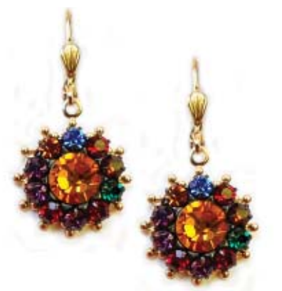 Swarovski Crystal Lever Back Star Mosaic (Multicolored)