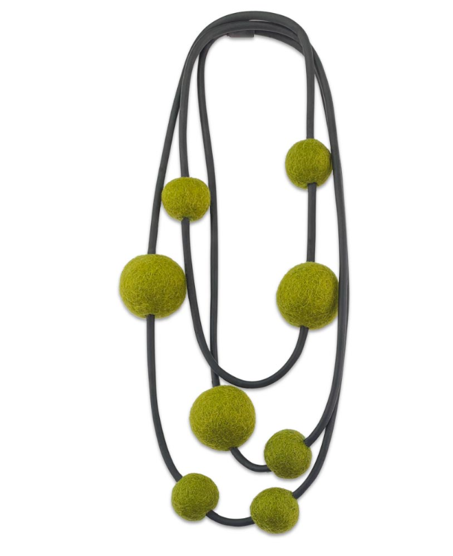 Chunky Felt Beads (Olive)