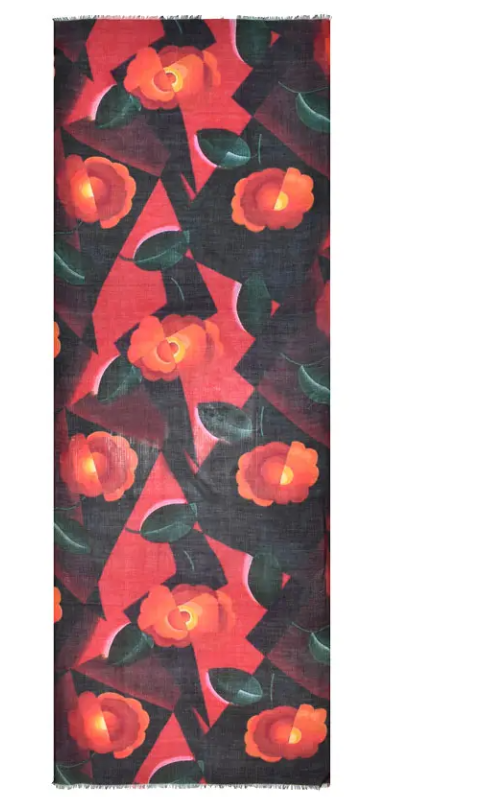 Geometric Floral Scarf