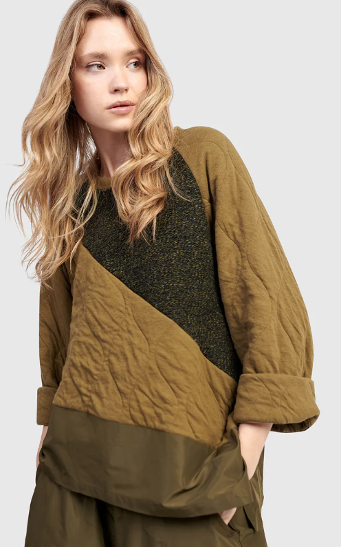 Alembika Urban Spark Crew Neck Top (Khaki)