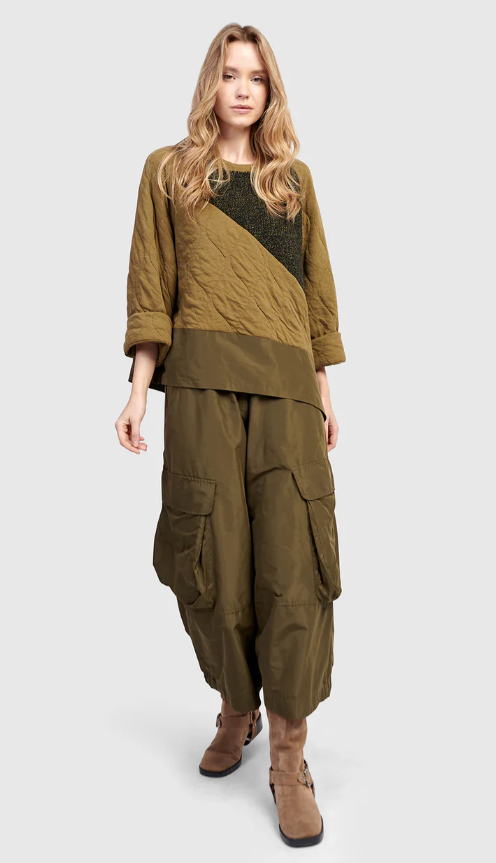 Alembika Urban Spark Crew Neck Top (Khaki)