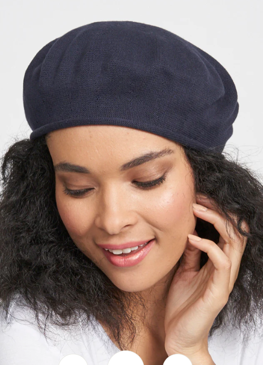 Classic 100% Cotton Beret (Black, White, Navy, Raisin, or Fruit Spice)
