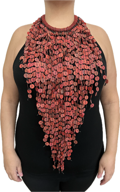 Multi-Strand Hanging Red Discs