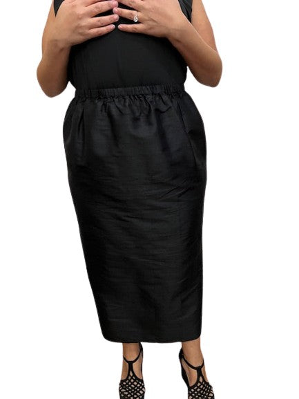 Dupioni Silk Pencil Skirts (Black or White)