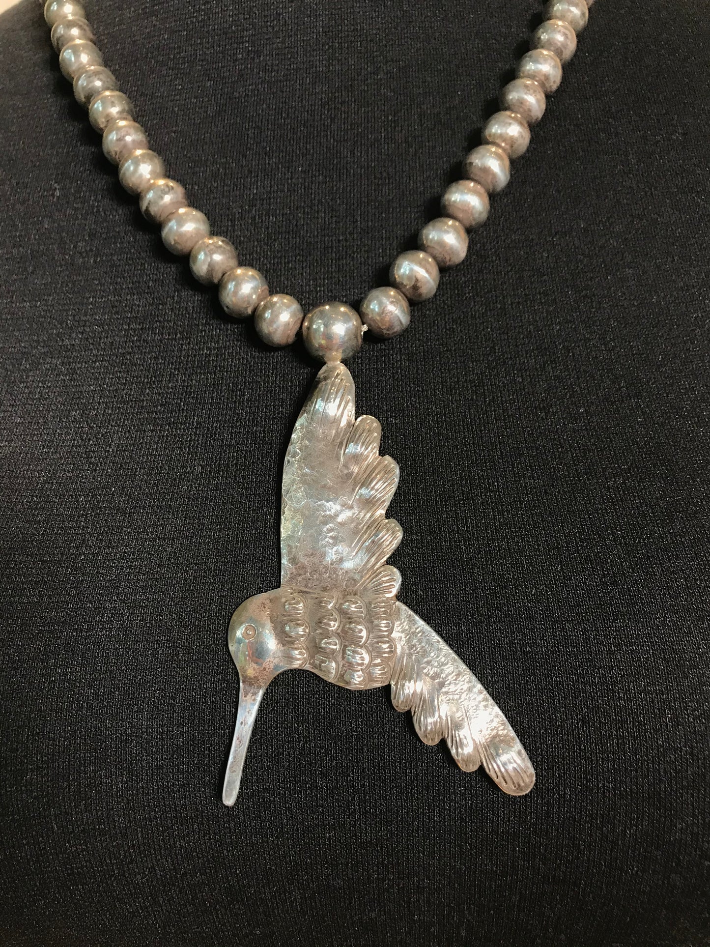 Sterling Silver Hummingbird Necklace