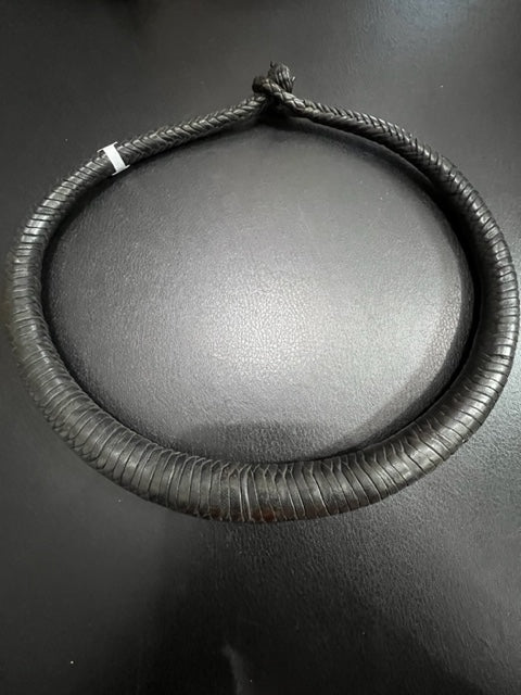 Mali Black Leather Necklace
