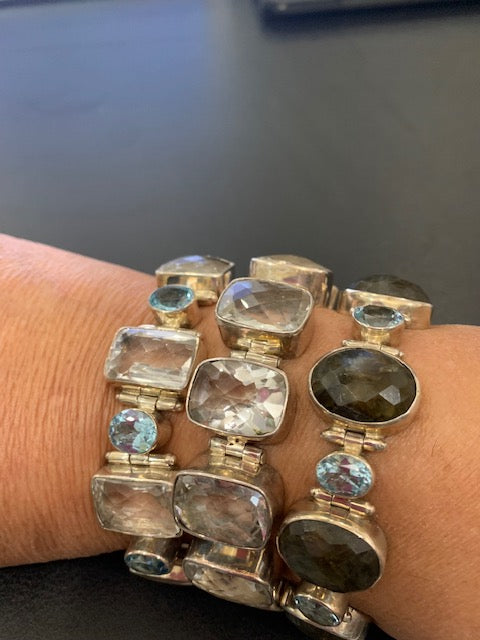 Cut gem bracelets (3 styles)
