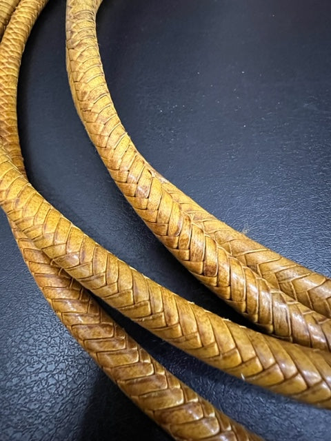 Mali Long Mustard Leather Necklace