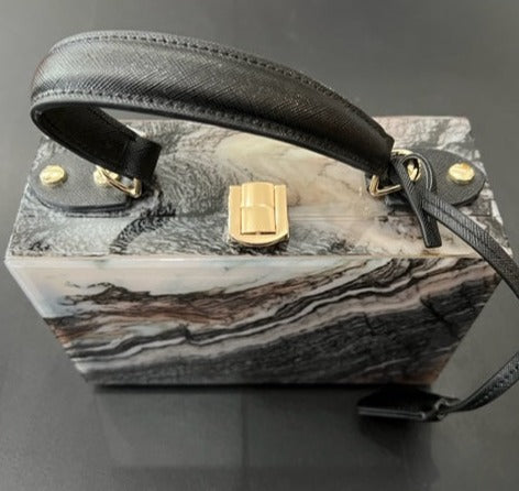 Small Marble Suitcase Bag