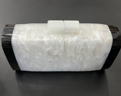White Mother of Pearl Clutch