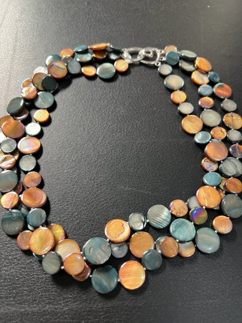 3-Strand Mother of Pearl Necklace (5 Colors)