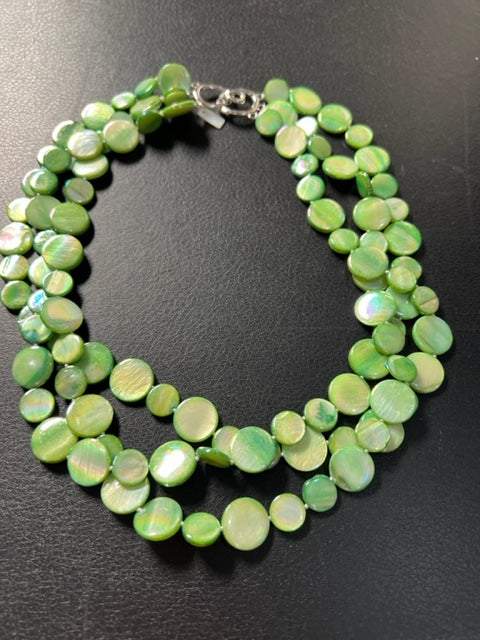 3-Strand Mother of Pearl Necklace (5 Colors)