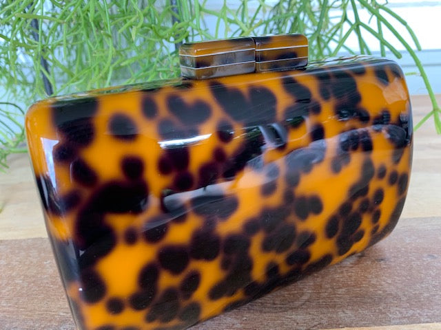 Lucite Tortoise Evening Clutch
